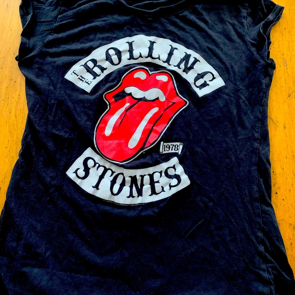 Rolling Stones T-shirt.